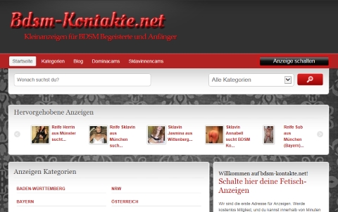 BDSM Kontakte und Kleinanzeigen