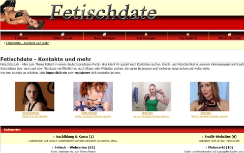 Fetischdate.ch - Dein Fetisch Inserate-, Kontaktanzeigen- und Eventmarkt