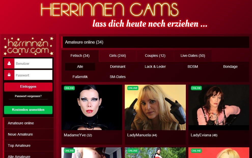 Herrinnen Cams Herrin Cam Mistress Webcam