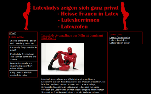 Zur Seite... Frauen Latex, Latex Ladys, Latexherrin, Latexlady